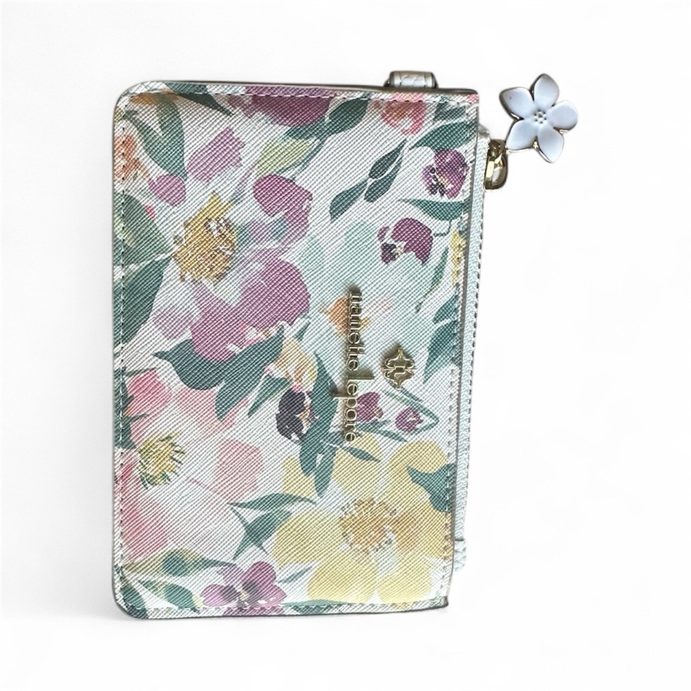 Nanette Lepore Wallet Pink and White Floral Small Accessory Change Purse